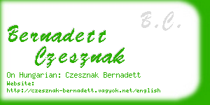 bernadett czesznak business card